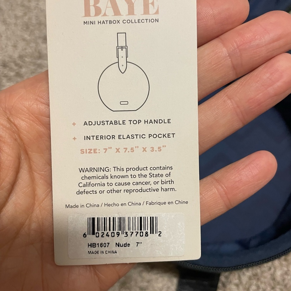 Calpak Baye Mini Bag With Blue Nylon Interior  7" - Picture 7 of 10